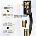 Goldenwarm Double Front Door Lock Set, Matte Black Double Door Handle with Dummy, Double Front Door Hardware Set with Reversible Handle Lever