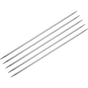 uxcell 5Pcs Knitting Needle 3.5mm Diameter 7.87 Inches Length Stainless Steel Double Pointed Sweater Stitching Needles for Handmade Projects DIY Knitting