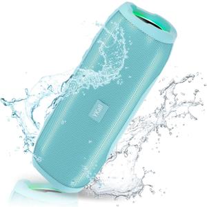 Bluetooth Speakers, Portable Bluetooth Speaker Wireless with 20W Loud Stereo Sound, TWS Pairing, IPX6 Waterproof Shower Speakers, 36H Playtime, RGB Light Speaker, Built-in Radio Mode