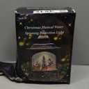 Snowman Christmas Decorations Snow Globes Lantern Lighted Water Swirling Glitter, with Stars Projection/Music, Christmas Decorations Indoor - USB/Battery Operated-Snow Globe for Kids Adults