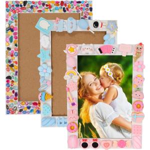 ZALIAFEI 3PCS DIY Picture Frame Kit, Mosaic Art Kits for Kids, Arts and Crafts for Girls Ages 6-12