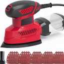 Hand Sanders for Wood, 14,000 RPM Compact Electric Sander Tool with 20 Pcs Sandpapers and Upraged Dust Box, Electric Sanders for Wood, Detail Sander for Sanding, Polishing, Removing Paint in Home