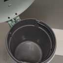 Glad Small Trash Can, 1.2 Gallon | Round Stainless Steel Garbage Bin with Soft Close Lid & Step Foot Pedal | Metal Waste Basket with Removable Inner Bucket, Green