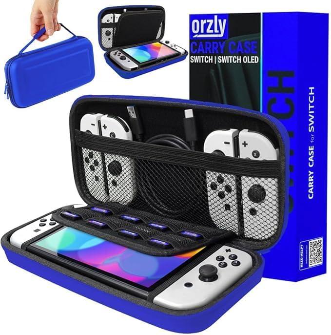 Orzly Carrying case for Switch Switch Console 1st Gen Consoles - Midnight Blue Protective Hard Portable Travel caseGIFT BOXED