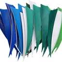 50PCS 4 Inch Shield Cut Turkey Arrow Feathers for Bowhunting, Right Wing Fletching, Waterproof and Durable for Recurve and Compound Bow (Red)