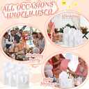 Qilery 50 Pcs Wedding Paper Gift Bags Bulk with Tissue Paper Small Gift Bags with Handle and Tags for Birthday Wedding Mothers' Day Party Business(White,4.7 x 2.4 x 3.9'')