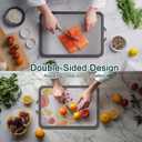 Titanium Cutting Board - New Titanium Cutting Boards for Kitchen Double Sided Non Toxic Titanware Cutting Board, Ideal Charcuterie & Chopping for Meat, Cut Easy Clean Chopping Board (14"L x 10"W)