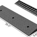 2 Pack 2.4'' Rise Rubber Curb Ramp,Heavy Duty,11000 LBS Capacity, Driveway Ramp Car Slope Ramp for Loading Dock Bike Vehicle Warehouse Sidewalk Wheelchair (2.4" H)