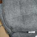 Chair Cushions for Dining Chairs Set of 4, Kitchen Chair Cushions, Chair Pads with Ties and Non Slip Backing, Tufted Memory Foam Seat Cushion 4 Pack, 15.5" x 15.5" x 4", Dark Gray