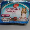 Simple Solution Disposable Dog Diapers, Female Dog Diapers, Puppy Potty Training, Incontinence and Heat Cycle Protection, Medium Diapers for Dogs, 15-23 Inch Waist, 30 Count