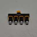 Melnor 65135AMZ 4 Way Lever Flow Through Valve Connector Bundle, Yellow, Black