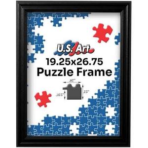 SESEAT 19.25x26.75 Picture Frame Puzzle Black, Poster Frames for Wall Hanging, 19.25 x 26.75 Large Frames with Acrylic Protection, 1 Pack