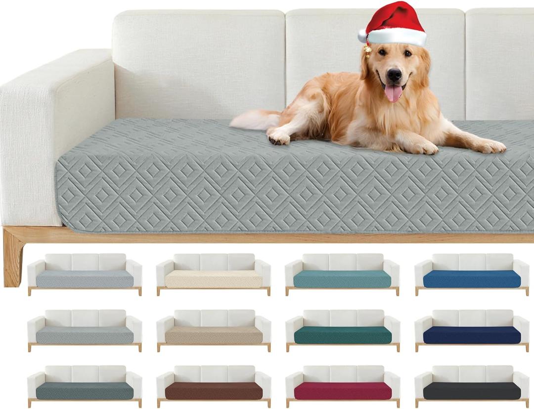 2025 Waterproof Dog Blankets (30"x70") Comfy Sofa Mat for Pets, New Upgrade Bed Couch Pads Super Soft Anti Slip, Indoor Incontinence Sofa Furniture Protector Durable Washable Blanket (Light Grey)