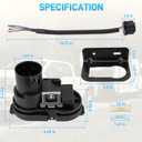 7 & 4 Pin Trailer Wiring Harness Connector Tow Hitch Receptacle Assembly with Mounting Bracket Kit, 7 Way Blade & 4 Way Flat Adapter Plug for USCAR Socket Multi-Tow Pickup Truck