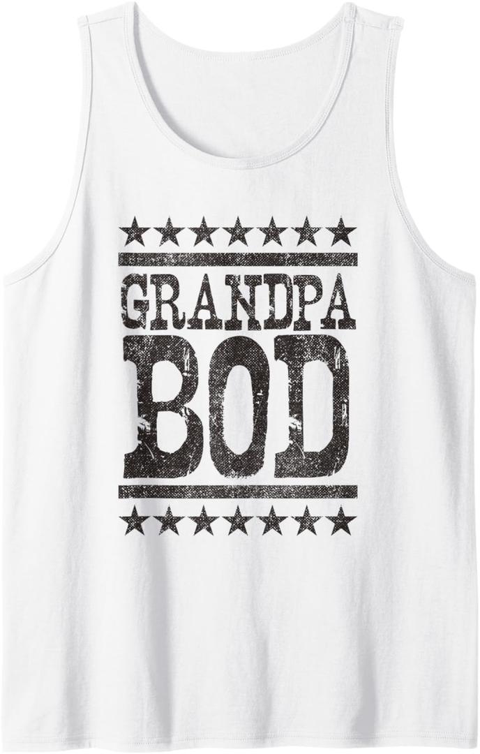 Grandpa Bod, Weightlifter Body Funny Gag Exercise Gym Tank Top 2XL