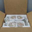 Battery Operated Wall Sconce, 2-Lights Vinatge Brass Wall Lighting Up and Down with Amber Tulip Shade for Living Room, Bedroom, Symmetrical (Pack of 2)