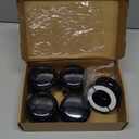 Stove Knob Safety Covers, for Knob Diameter Less Than 2.4", Unlock with Adult Two-Finger, Dual-Key Press Gas Stove Knob Locks, Upgraded Oven Lock Knob Covers for Child Safety, Black Color, Pack of 5