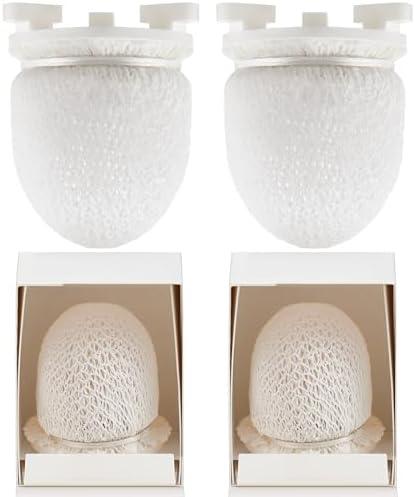 Sunnychicc 4 Pcs Gas Light Preformed Mantle Gas Lamp Mantles Gaslight Mantles Pre Formed Gas Light Mantel for Outdoor Indoor Gas Lights, White