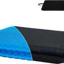 Gel Seat Cushion for Long Sitting - 19" x 17.5" x 2.8" Extra LargeThick Foldable Gel Cushion, (Super SoftBreathable) Seat Cushion for Pressure Relief (Double Size Blue Gel)