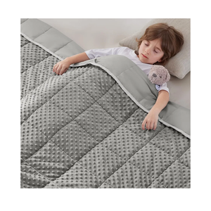 anfie Weighted Blanket Kids(36"x48" 3lbs) Weighted Blanket Cooling Blanket for Sleeping,Throw Size Breathable Blanket with Premium Glass Bead(Grey)