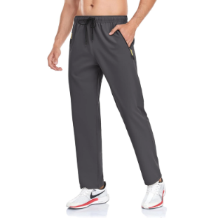 Rapoo Men's Lightweight Pants with Zipper Pockets Quick Dry Workout Athletic Travel Pants