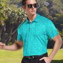 Mens Golf Shirts Short Sleeve Moisture Wicking Dry Fit Performance Athletic Polo Shirt (XXXL)
