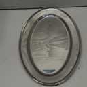 Set of 2 Stainless Steel 18 Oval Platter- Serving Platters for Appetizer Snack Fruit Cup Cake Server Tray Display Serving Dishes for Entertaining