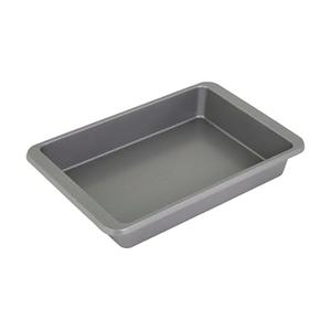 KitchenAid Nonstick Swiss Engineered Aluminized Steel Cake Pan, Dishwasher Safe, Contour Silver, 9 x 13 Inch