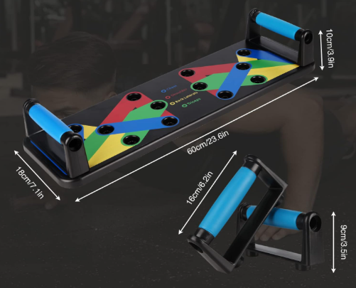 Push Up Board 9 in 1 Home Workout Equipment Multi-Functional Pushup Bar System Fitness Floor Chest Muscle Exercise Professional Equipment Burn Fat Strength Training Arm