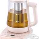 Electric Health Pot Kettle with Infuser,Smart Fruit Hot Tea Maker, Temperature Control and Tea Keep Warm, 12 Functional Procedures, 1.8 Liters of Capacity(pink)