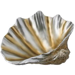 Medium Scalloped Clam Shell Bowl Sea Shell Decor for Nautical Beach House,Coastal Decor Gift of Housewarming and Wedding Party