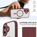 Faiono Magnetic for iPhone 17 Case [Full Camera Protection][Military-Grade Protection][Compatible with MagSafe] Shockproof Protective Slim Phone Case for iPhone 17, Claret