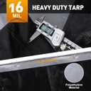 AROIC 10x20FT Heavy Duty Tarps, Waterproof 16 Mil Thick Camping Tarp with 15x17 Weave, Large Waterproof Tarp Tear Resistant UV Resistant Multipurpose Protective Cover for Tent Car Roof Boat
