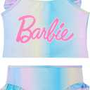 Barbie Girls Swimsuit Set 5-14 Yrs, Two Piece Bikini Set, Adjustable Strap Bathing Suits Swimwear, Swimming Gifts for Girls
