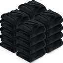 Utopia Bedding Black 300GSM Fleece Blanket (Throw Size - 50x60 Inch) Luxury Soft Bed Blanket (Bulk Pack of 16)