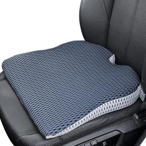 Car Wedge Seat Cushion for Car and Truck Seat Office Chair Wheelchair - Memory Foam Seat Pad for Sciatica Tailbone Pain Relief (Grey)