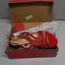 PIZZ ANNU Women's Amelia Heels Sandals Sparkle Crystal Open Toe Slingback High Heel Sandals Dress Pumps Shoes for Party Wedding (8.5, Red)