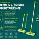 2-Pack Extra Long Extendable Mop Handle Compatible with Swiffer Dry & Wet Mops -Aluminum Telescopic Replacement Handle for Swiffer Wet & Dry Mopping(Green)