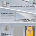 Ultra-Thin 31.4 x 23.6inch Portable Aluminum Card Display Case with Felt Tote Bag, High-Transparency Acrylic, 3 Anti Theft Locks, Sports Trading Card Show Case for Collectible Cards Jewelry Jersey
