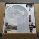 Vintage Pendant Light Brass Glass Pendant Light 15.74" Wide Adjustable Hanging Height 5 Light Pendant for Sitting Room, Kitchen, Dining Room, Ressing Room Hallway Entryway