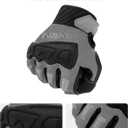 INBIKE Mountain Bike Gloves for Men Knuckle Guard Padded Men's Cycling Gloves Breathable for MTB Motocross Racing Dirtbike, Grey, Large