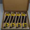 High Performance Ignition Coil 8 Pack -Upgrade 15% More Energy For Ford F-150 F-250 F-350 4.6L 5.4L V8 CROWN VICTORIA EXPEDITION MUSTANG LINCOLN MERCURY Compatible & DG508 DG457 DG472 DG491 (YELLOW)