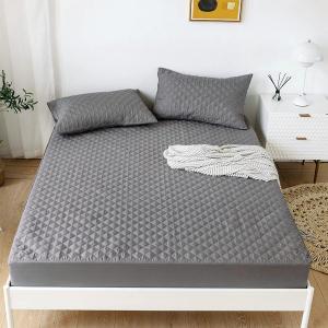 Grey Quilted Mattress Pad, 100% Waterproof Breathable Full Bedding Fitted Sheet Mattress Protector 14" Deep Pocket Cotton Snow Down Alternative Filling Mattress Cover (Full,Grey)