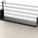 IRONDIY 24" Office Cubicle Shelf, Cubicle Shelf 24" Cube Storage Organizer Bookshelf with Cubicle Hooks, Office Cubicle Bookshelf Cubicle Storage Organizer for Home Office Desk