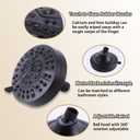 Matte Black 2 Handle Shower faucet Set, 8 Mode Shower Head Bathroom Shower Faucet Trim Kit with Rough-in Valve, Wall Mount