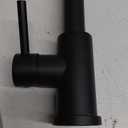 DJS Kitchen Faucets with Pull Down Sprayer Matte Black - Dual Mode Setting Single Handle 1 or 3 Holes Commercial Black Kitchen Sink Faucet with Deck Plate for Farmhouse RV Vessel Basin