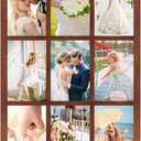 4x6 Oak Wood Picture Frames Collage Wall Decor Brown, Solid Oak Wooden Family Photo Collage Frame 9 Openings, Glass Front, Wall Hanging Display 9 4x6 Pictures (11.5x17.5-9 openings)