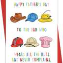 2 x Funny Father's Day Card Gift for Dad, Humorous Decorations for Father's Day from Wife, Daughter, Son, or Husband, Father's Day Card Gift for Dad Father, Appreciation Gifts