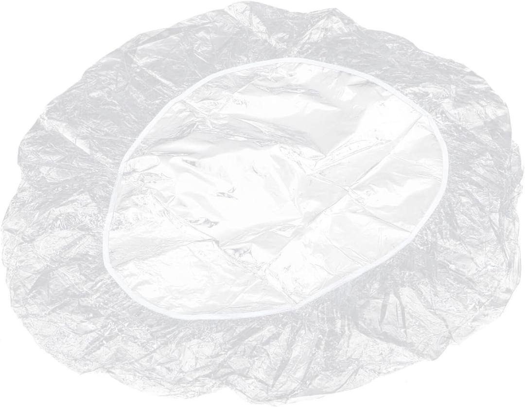 Luxshiny Clear Round Fitted Tablecloth with Elastic Edged Wipeable Round Table Covers Plastic Table Protector for Indoor Outdoor Patio