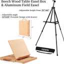 VISWIN Professional All-in-One Art Painting Kit with Aluminum & Beech Wood Easel, 96 Acrylic, Watercolor & Oil Paint Set, Canvas, Painting Set with Complete Art Supplies for Adult, Artist, Beginner